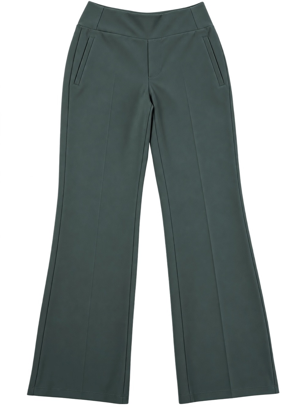 Athleta Green Straight Leg Leisure Pants Zip Pockets Size 6